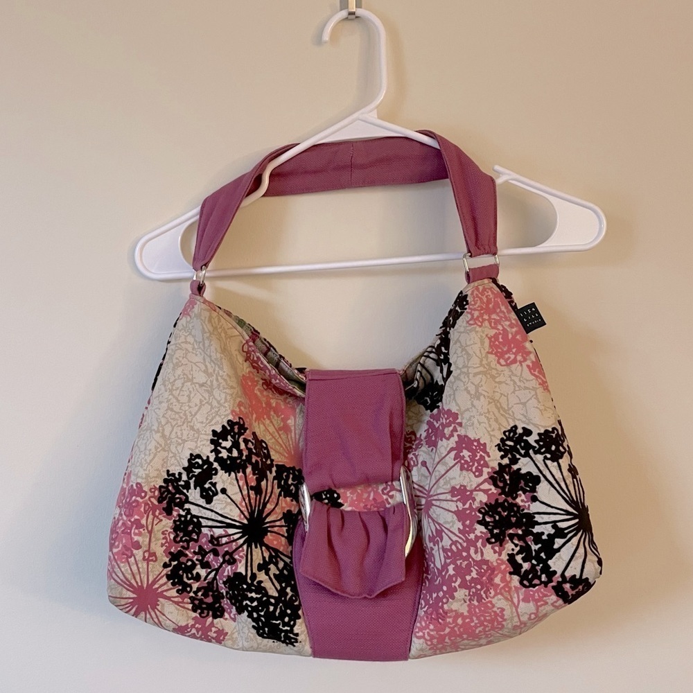 Lisa Lill Studio Vintage Pink Boho Handbag Diaper Bag Handmade Spacious Floral